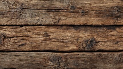 Fototapeta premium Close up of rustic wooden planks background texture with natural grain patterns.