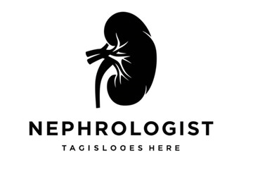 A stylized kidney anatomy symbol can be used to enhance medical designs or as a logo for a nephrologist and renal health awareness.