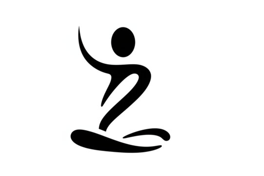 Minimalist yoga pose design embodies wellness and balance, ideal for spa branding, fitness websites, or holistic health center designs.
