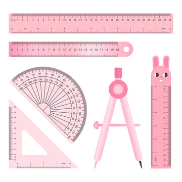 Pink Cartoon Ruler