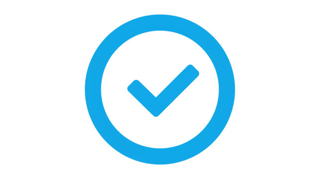 A simple, scalable checkmark in a blue circle presents a clean and modern icon suitable for user interface design or graphic elements.