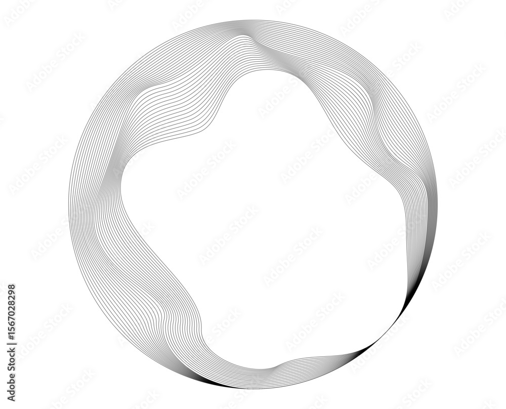 Aufkleber design element wave lines, spiral, circle geometric, curve line background. pattern branding frame b