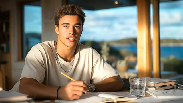 Team Member Brainstorming Ideas in a Bright Office Space