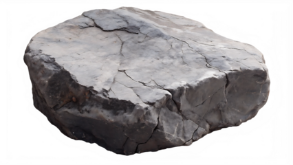 heavy rock isolated on white background PNG, AI GENERATED