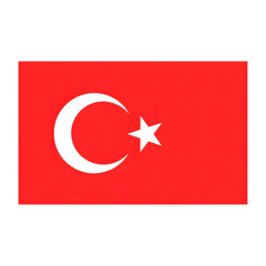 Obraz premium Turkish flag with red background and white crescent and star 