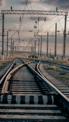 Obraz premium railroad tracks in the distance