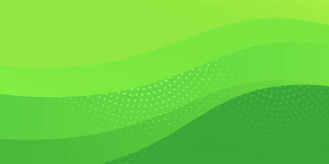Modern liquid background with green gradient. Background composition full of dynamic dots.