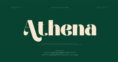 Athena Creative modern technology alphabet fonts. Abstract typography urban sport, techno , fashion, digital, future creative logo font.
