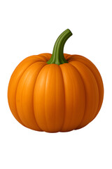 Obraz premium Perfect Single Orange Pumpkin on Transparent Background Autumn Harvest