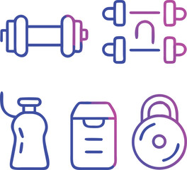 High Detail Fitness Icon Vector Set For Modern Health And Gym