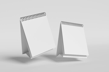 Blank desk calendar for mockup - 3D Illustration