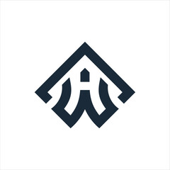 Abstract initial letter A logo design. Icon for luxury, elegant and simple business Vector