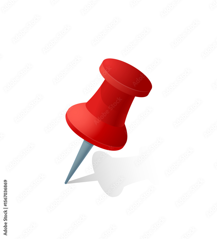 Poster red pin for maps and navigation systems to mark current location. user interface icon design. vector