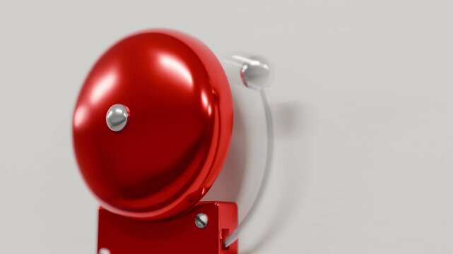 red school bell rings for back to school
