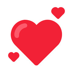 Red Heart Icon PNG &ndash; Isolated Love and Romance Symbol with Transparent Background


