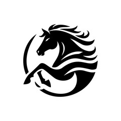 Horse head silhouette vector illustration