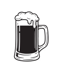 Classic Beer Mug Vector: High-Quality Clipart for Logos, Menus & Craft Beer Branding
