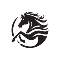 Horse head silhouette vector illustration