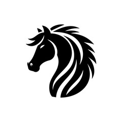 Horse head silhouette vector illustration