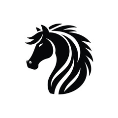 Horse head silhouette vector illustration