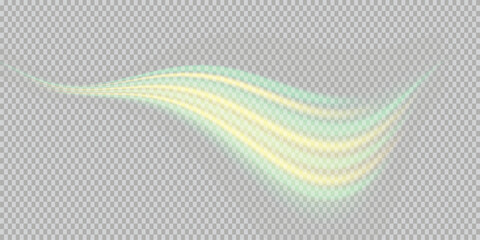 Obraz premium Realistic golden and yellow light effect isolated on transparent background. Glowing neon flare, lens glow, sparkle, and burst—perfect for overlays, photo editing, web design, and visual effects
