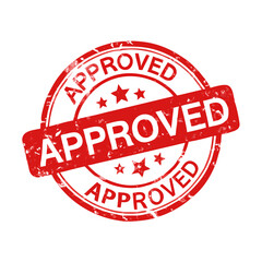 Approved stamp vector graphic for business authorization and validation design