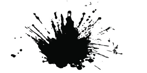 ink blots and splats. detailed ink splats Hyperrealistic Highly Detailed Isolated On Transparent Background	