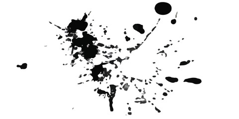 Abstract Black and White Ink Splats Creating a Grunge Effect. Transparent PNG available detailed ink splats Hyperrealistic Highly Detailed Isolated On Transparent Background	