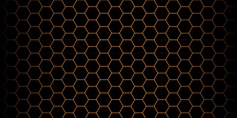geometric hexagonal shapes for a tech metal mesh texture backdrop. Honeycomb-patterned vector illustration. geometric hexagonal grid for a sweet, yellow, and orange abstract background. hexagonal mesh