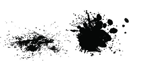 Abstract Black and White Ink Splats Creating a Grunge Effect. Transparent PNG available detailed ink splats Hyperrealistic Highly Detailed Isolated On Transparent Background	
