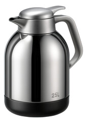 Fototapeta premium Compact thermal pot with a 2.5-liter capacity, perfect for a small apartment kitchen to quickly pour hot water for cooking or beverages.