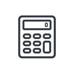 Simple calculator icon with a clean design on a light background

