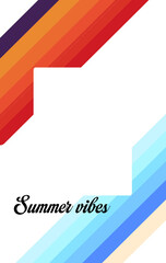 Instagram Story Frame Summer Vibes Retro Style