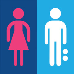 Male and female bathroom sign vector