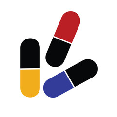 pill capsule isolated on white