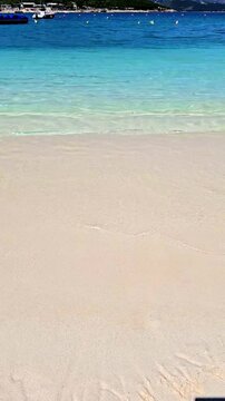 on the coast of the island of Ksamil