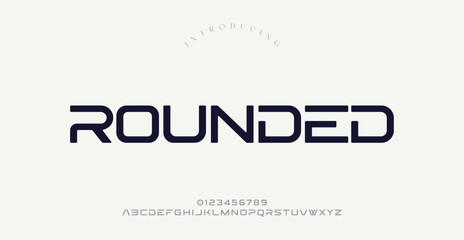 Rounded vector illustration of alphabet letter A to Z