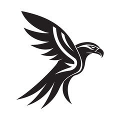 Stylized Tribal Wings On Falcon