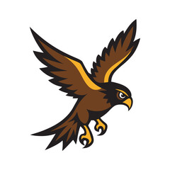 Fototapeta premium Falcon Landing With Talons Extended