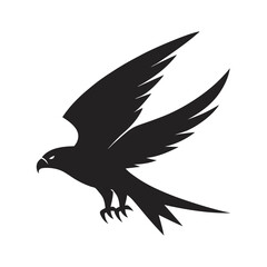 Falcon Diving Down In Hunt Pose