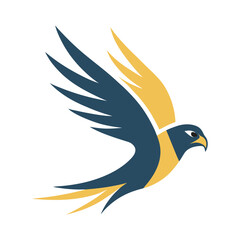 Obraz premium Falcon In Flight With Feather Details