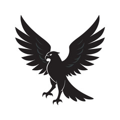 Fully Spread Falcon Wings In Flight