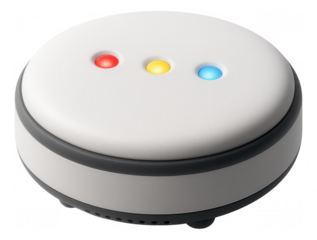 A low-profile water sensor with LED indicators that can be placed under the refrigerator to alert of leaks.