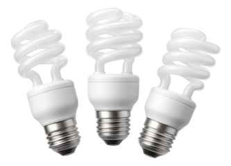 A set of compact fluorescent bulbs for efficient lighting in a home office.