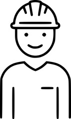  Industrial Safety Worker Outline Icon