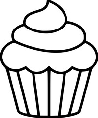 Cupcake Dessert Outline Icon