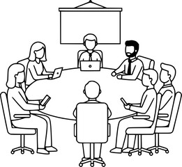 Business Meeting Discussion Outline Icon