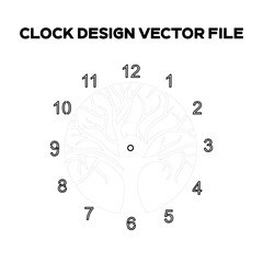 Simple Clock Design. Clock Time Concept Design. Editable EPS file.