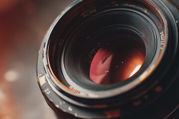 Captivating close-up of a camera lens photography studio image focus professional environment artistic perspective visual storytelling