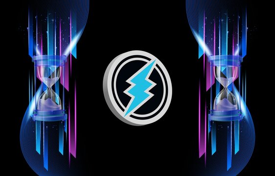 Image of electroneum-etn virtual currency on digital background. 3D drawings.